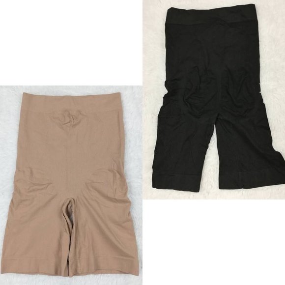 Rhonda Shear Womens Lot of 2 Shaping Shorts Bottom Multicolor High Waisted M New - Picture 1 of 11